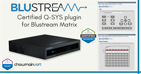 Новый плагин от Q-SYS для видео-матриц Blustream